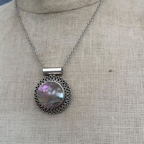 Vintage Abalone Pendant by Mark Wasserman Samara Jewelry - Picture 6 of 7